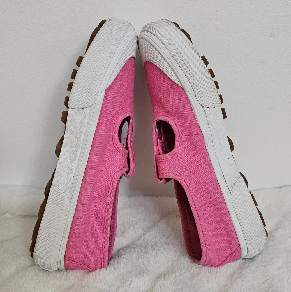 Vans Style 93 Retro Pink Mary Jane Heart Buckle Lug Sole Sneakers US M-6 W-7.5 - Picture 6 of 12